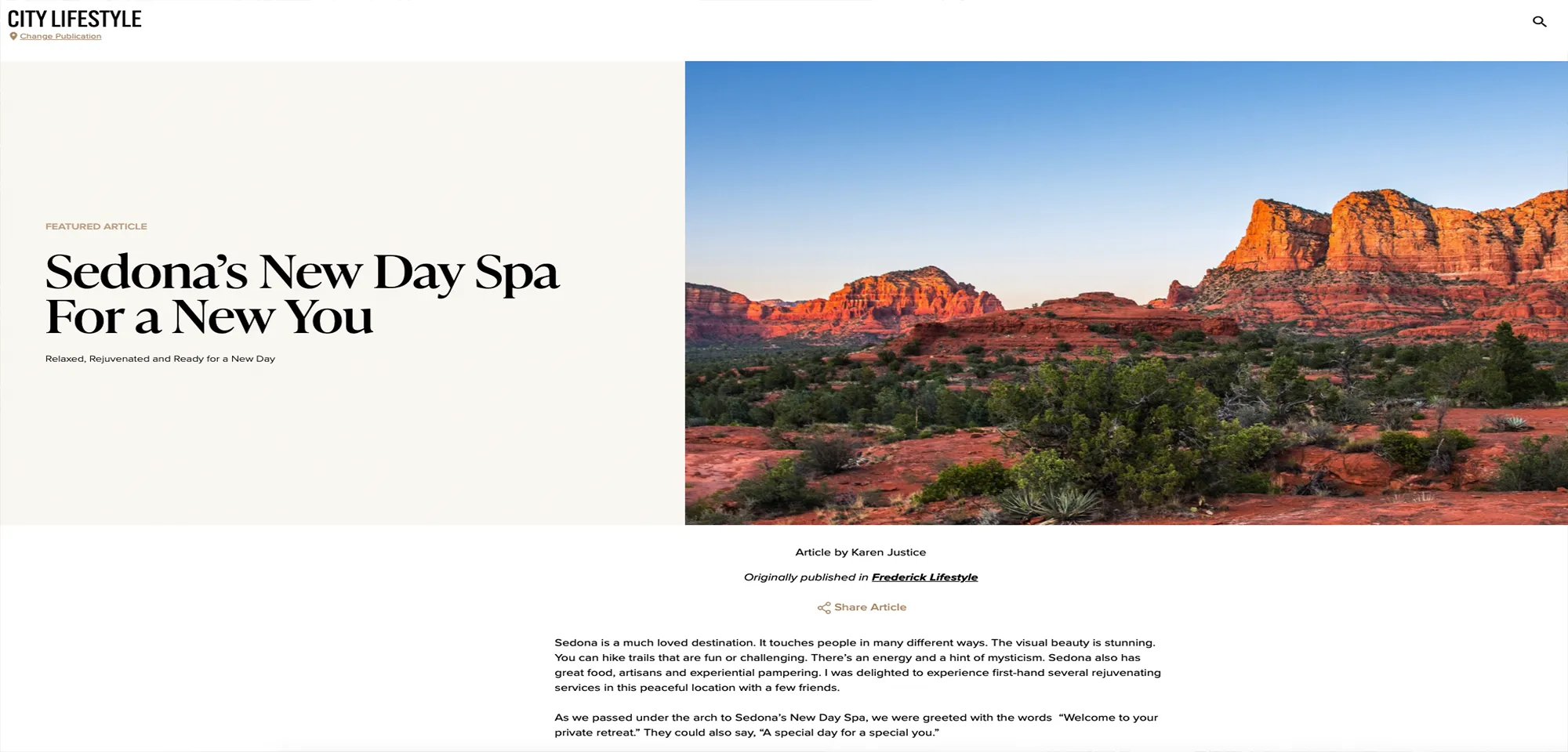 Media Highlights and Press Coverage for Sedona's New Day Spa