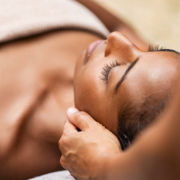 Client Receives Ear Reflexology with CBD Oil