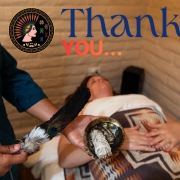 A client receives a native inspired treatment